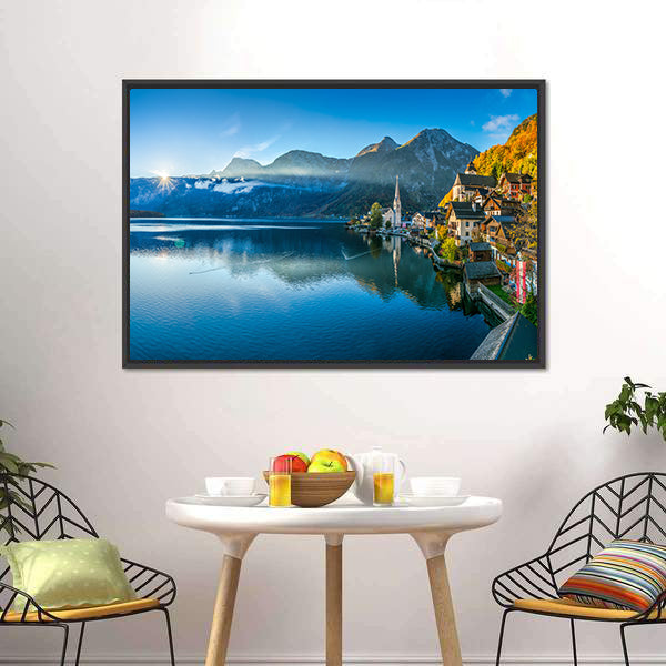 Hallstatt Mountain Village Canvas Wall Art