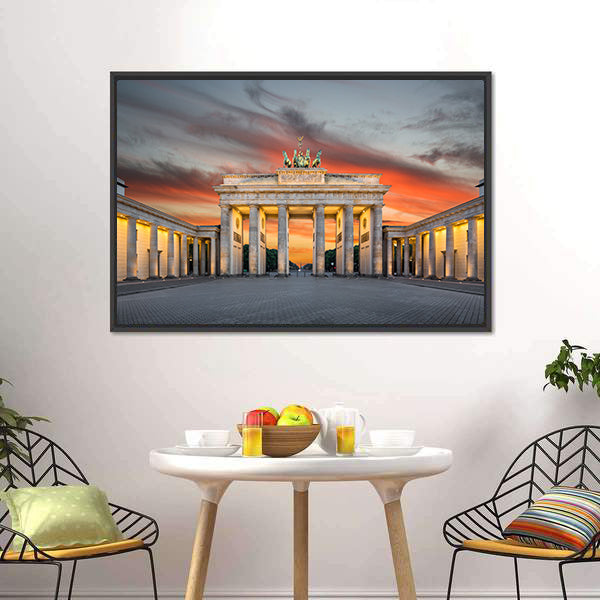 Famous Brandenburg Gate Canvas Wall Art-5 Horizontal-Gallery Wrap-22" x 12"-Tiaracle
