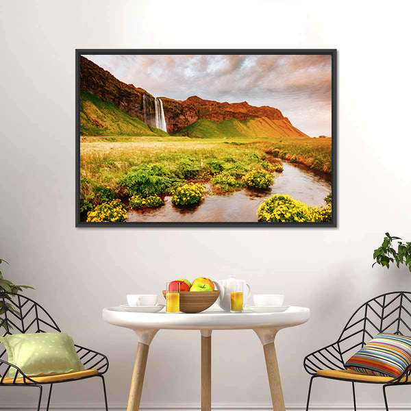 Blooming Green Field Canvas Wall Art