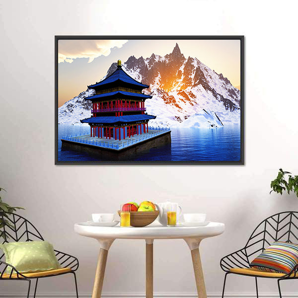 Buddhist Shrine In Bhutan Canvas Wall Art-5 Horizontal-Gallery Wrap-22" x 12"-Tiaracle