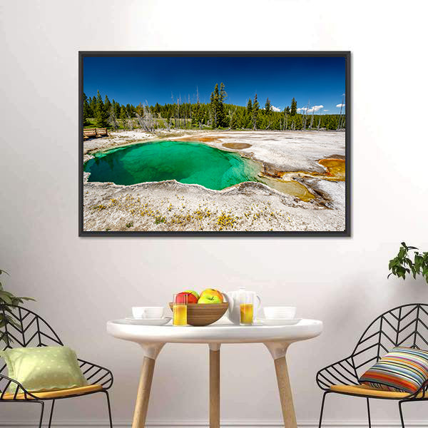 Hot Thermal Spring Abyss Pool Canvas Wall Art-5 Horizontal-Gallery Wrap-22" x 12"-Tiaracle