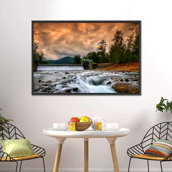 Dam Mentawa, Indonesia Canvas Wall Art