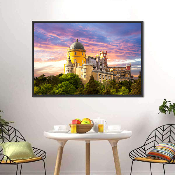 Fairy Palace In Sintra Portugal Canvas Wall Art-5 Horizontal-Gallery Wrap-22" x 12"-Tiaracle
