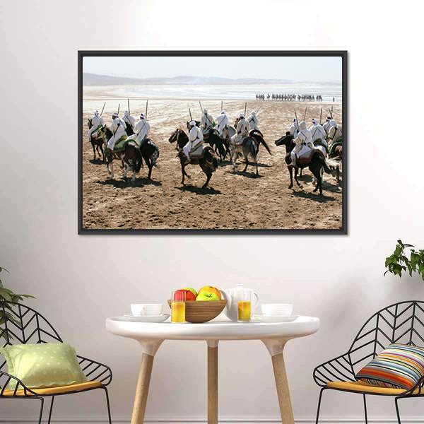 Fantasia On The Beach Of Essaouira Canvas Wall Art-5 Horizontal-Gallery Wrap-22" x 12"-Tiaracle