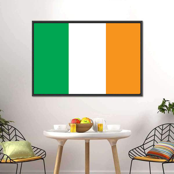 Ireland Flag Canvas Wall Art-5 Horizontal-Gallery Wrap-22" x 12"-Tiaracle