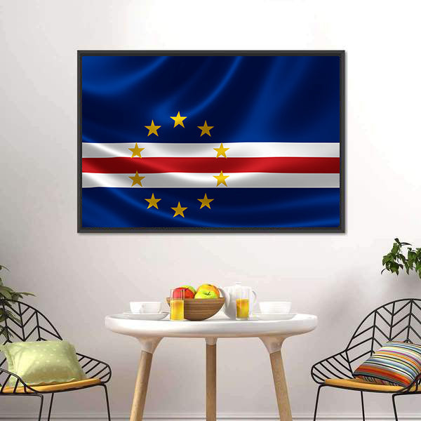 Flag Of Cape Verde Canvas Wall Art-5 Horizontal-Gallery Wrap-22" x 12"-Tiaracle