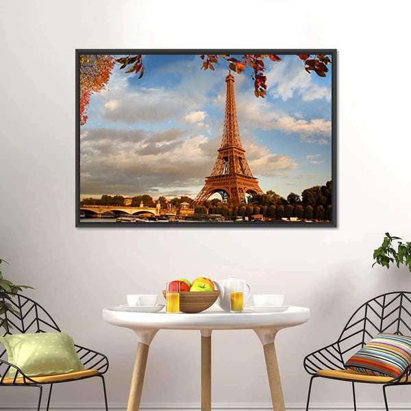 Eiffel Tower in Autumn Canvas Wall Art