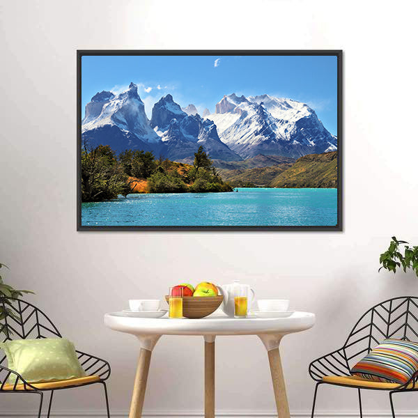 Azure Lake Pehoe Canvas Wall Art