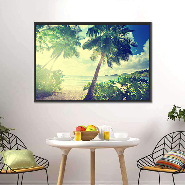 Takamaka Beach Sunset Canvas Wall Art