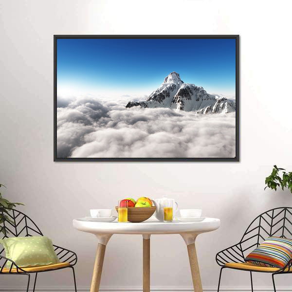 Mountain Above The Clouds Canvas Wall Art-3 Horizontal-Gallery Wrap-25" x 16"-Tiaracle