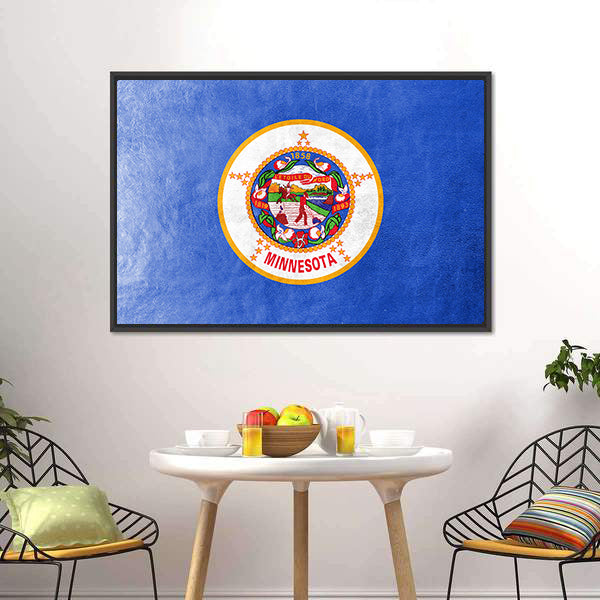 Minnesota Flag Canvas Wall Art-5 Horizontal-Gallery Wrap-22" x 12"-Tiaracle
