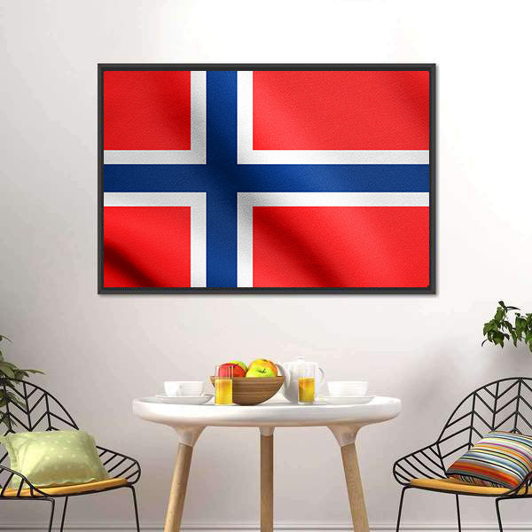Flag Of Norway Canvas Wall Art-5 Horizontal-Gallery Wrap-22" x 12"-Tiaracle
