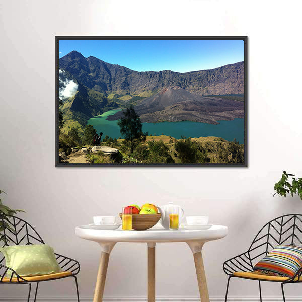 Mount Rinjani Canvas Wall Art-5 Horizontal-Gallery Wrap-22" x 12"-Tiaracle