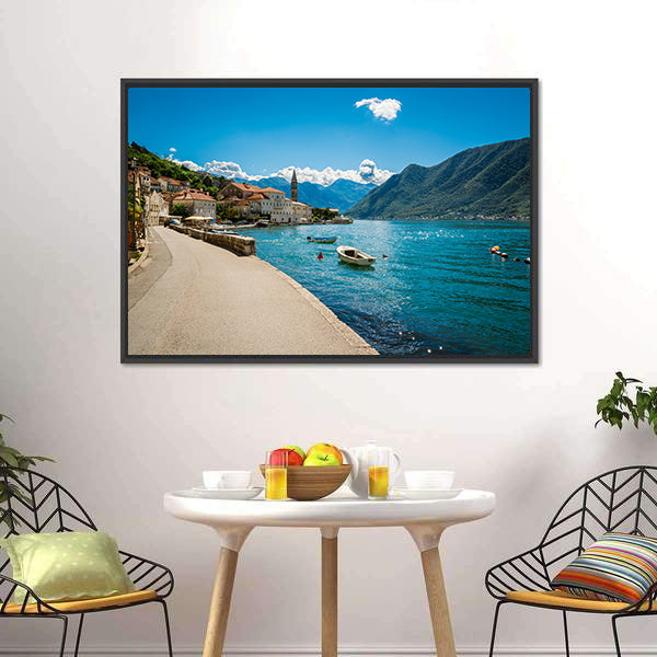 Boka Kotor Bay In Montenegro Canvas Wall Art-3 Horizontal-Gallery Wrap-25" x 16"-Tiaracle