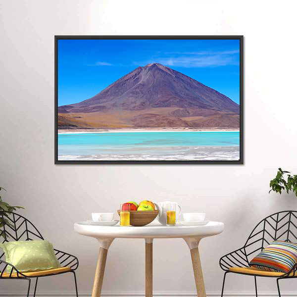 Laguna Verde Bolivia Lake and Volcano Canvas Wall Art