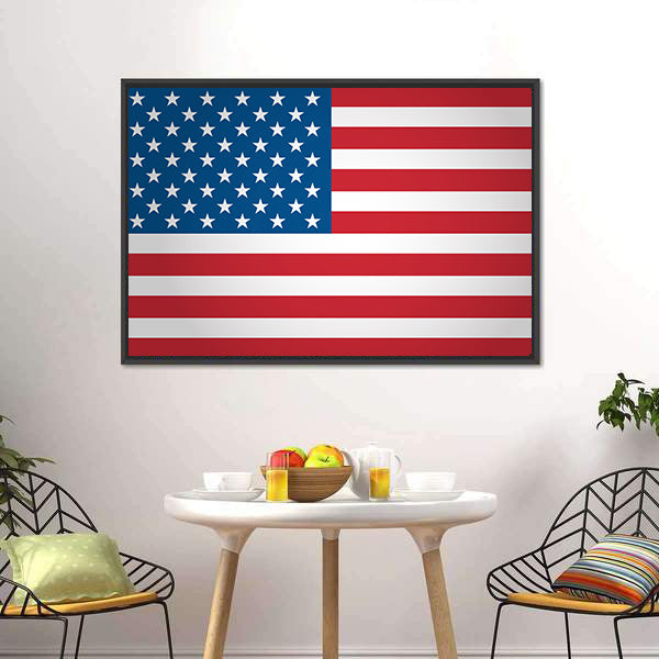 American Flag Canvas Wall Art-5 Horizontal-Gallery Wrap-22" x 12"-Tiaracle