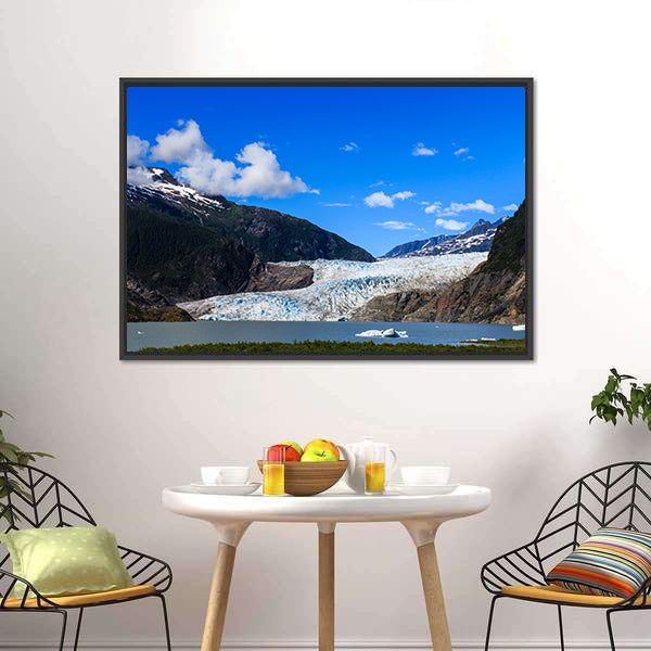 Mendenhall Glacier And Lake In Juneau Canvas Wall Art