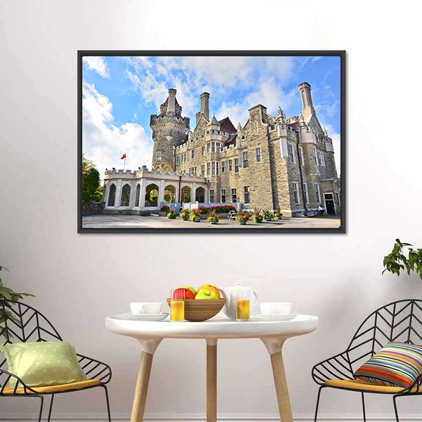 Casa Loma In Toronto Canada Canvas Wall Art-5 Horizontal-Gallery Wrap-22" x 12"-Tiaracle