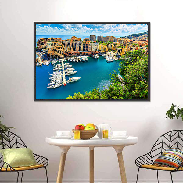 Monte Carlo Bay Monaco Canvas Wall Art-5 Horizontal-Gallery Wrap-22" x 12"-Tiaracle