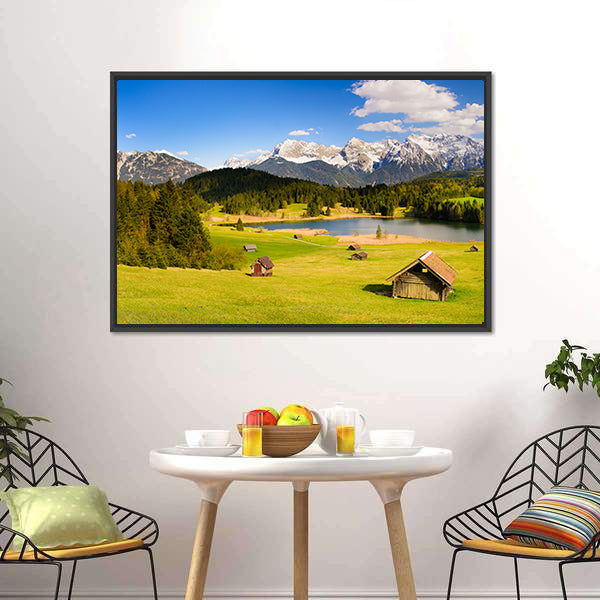 Lake in the Bavarian Alps Canvas Wall Art