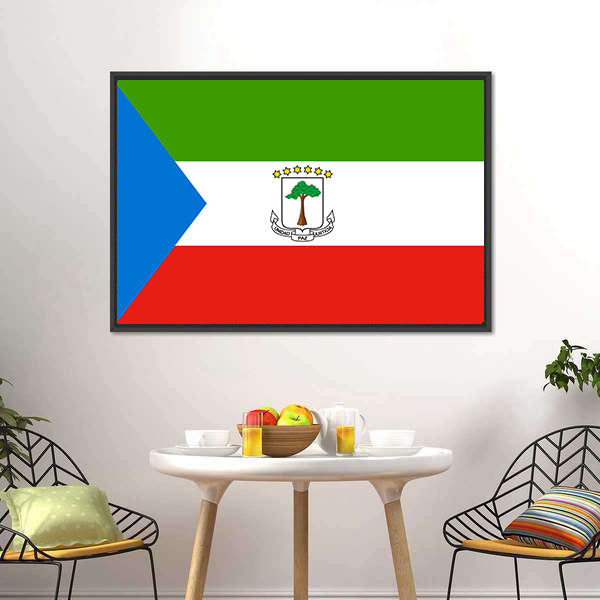 Guinean National Official Flag Canvas Wall Art-5 Horizontal-Gallery Wrap-22" x 12"-Tiaracle