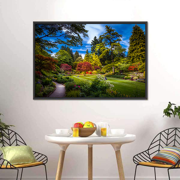 Butchart Garden Canvas Wall Art-3 Horizontal-Gallery Wrap-25" x 16"-Tiaracle