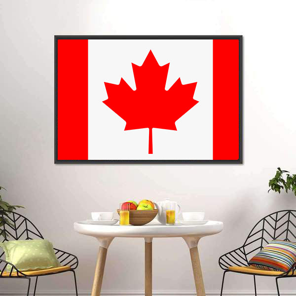 Flag Of Canada Canvas Wall Art-5 Horizontal-Gallery Wrap-22" x 12"-Tiaracle