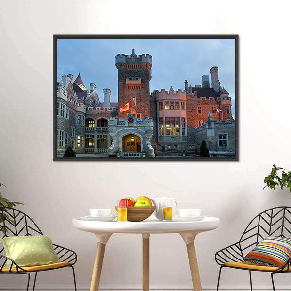 Architecture Of Casa Loma Canada Canvas Wall Art-3 Horizontal-Gallery Wrap-25" x 16"-Tiaracle