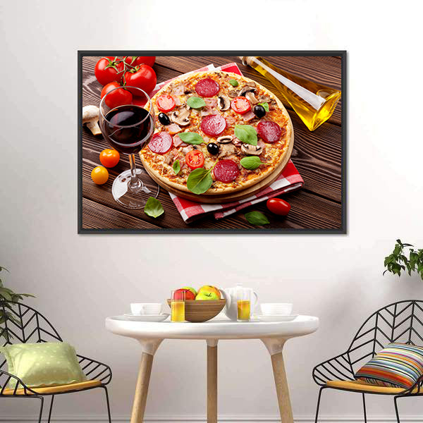 Italian Pizza Canvas Wall Art-5 Horizontal-Gallery Wrap-22" x 12"-Tiaracle