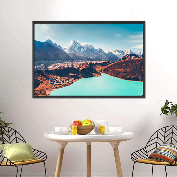 Gokyo Lake Canvas Wall Art-5 Horizontal-Gallery Wrap-22" x 12"-Tiaracle