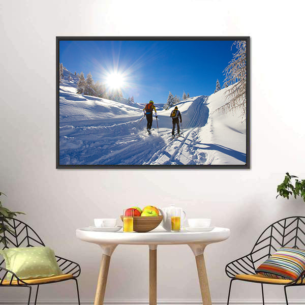 Cross-Country Skiing Canvas Wall Art-5 Horizontal-Gallery Wrap-22" x 12"-Tiaracle