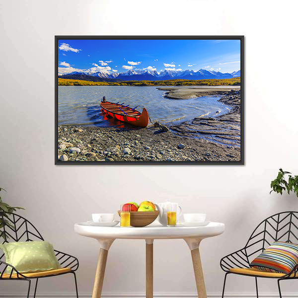 Glacial Lake Of Davidson Canvas Wall Art-5 Horizontal-Gallery Wrap-22" x 12"-Tiaracle