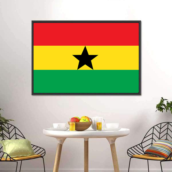 Flag Of Ghana Canvas Wall Art-5 Horizontal-Gallery Wrap-22" x 12"-Tiaracle