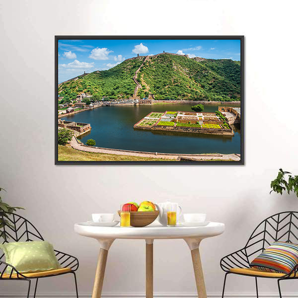 Maota Lake Island Fortress and Gardens Canvas Wall Art