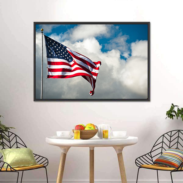 American Flag Canvas Wall Art-5 Horizontal-Gallery Wrap-22" x 12"-Tiaracle