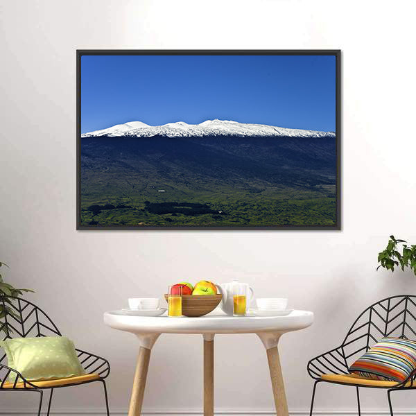 Mauna Kea Covered In Snow Canvas Wall Art