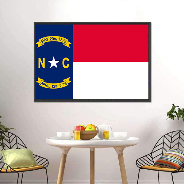 Flag Of North Carolina Canvas Wall Art-5 Horizontal-Gallery Wrap-22" x 12"-Tiaracle