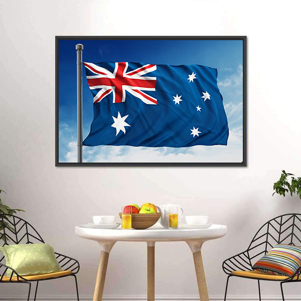Flag Of Australia Canvas Wall Art-5 Horizontal-Gallery Wrap-22" x 12"-Tiaracle