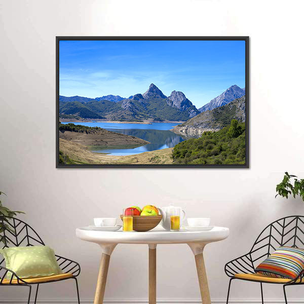 Mountain Landscape With Small Lake In Spain Canvas Wall Art-5 Horizontal-Gallery Wrap-22" x 12"-Tiaracle