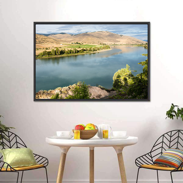 Flathead River In Montana Canvas Wall Art-5 Horizontal-Gallery Wrap-22" x 12"-Tiaracle