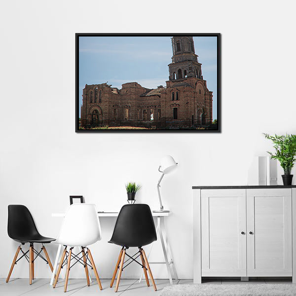 Ruined Kazan Church and Bell Tower Canvas Wall Art