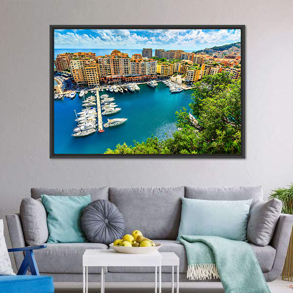 Monte Carlo Bay Monaco Canvas Wall Art-5 Horizontal-Gallery Wrap-22" x 12"-Tiaracle