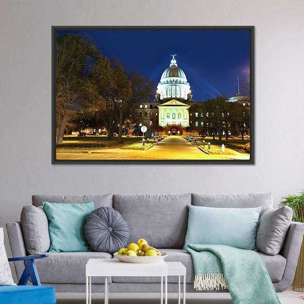 Mississippi State Capitol Canvas Wall Art-5 Horizontal-Gallery Wrap-22" x 12"-Tiaracle