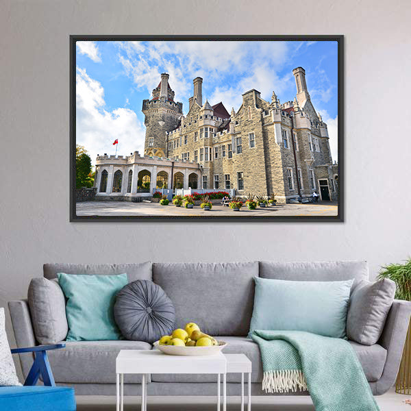 Casa Loma In Toronto Canada Canvas Wall Art-5 Horizontal-Gallery Wrap-22" x 12"-Tiaracle