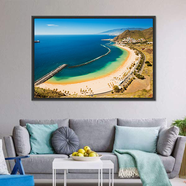 Beach Las Teresitas Canvas Wall Art-5 Horizontal-Gallery Wrap-22" x 12"-Tiaracle