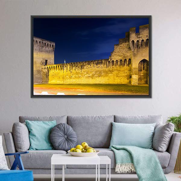 Avignon City at Night Canvas Wall Art