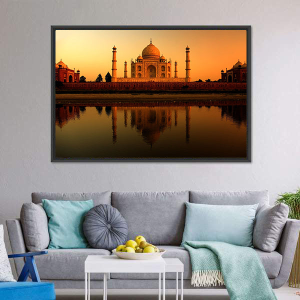 Beautiful Taj Mahal Canvas Wall Art-5 Horizontal-Gallery Wrap-22" x 12"-Tiaracle