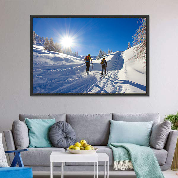 Cross-Country Skiing Canvas Wall Art-5 Horizontal-Gallery Wrap-22" x 12"-Tiaracle