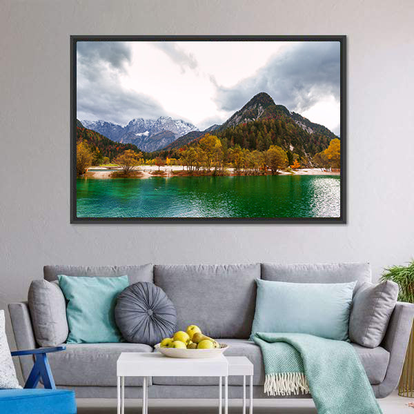 Lake Jasna Slovenia Canvas Wall Art-5 Horizontal-Gallery Wrap-22" x 12"-Tiaracle