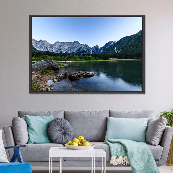 Mount Mangart In Italian Alps Canvas Wall Art-5 Horizontal-Gallery Wrap-22" x 12"-Tiaracle